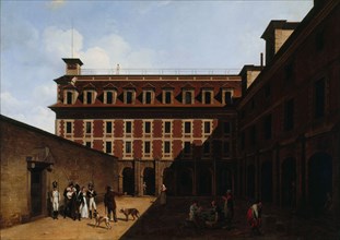 The Madelonnettes Prison, c. 1810. Found in the collection of Musée Carnavalet, Paris.