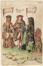 A Courtier Standing Between Covetousness and Dissimulation [fol. 14 recto], 1512/1514.