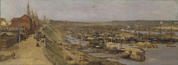 View of Rybinsk, 1886. Found in the collection of State Russian Museum, St. Petersburg.