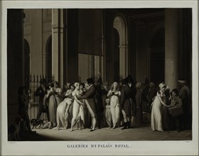 Les Galeries du Palais Royal, 1809. Found in the collection of Musée Carnavalet, Paris.