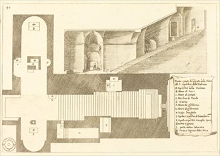 Plan and Part of the Elevation of the Church of the Holy Sepulchre of the Madonna, 1619.