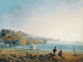 View of Miskhor in the Crimea, 1841-1842. Creator: Bossoli, Carlo (1815-1884).