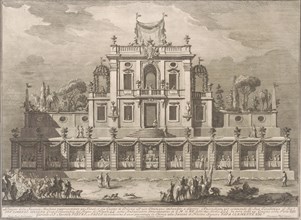 The Seconda Macchina for the Chinea of 1762: A Kiosk, or Pleasure-House in Ottoman Style, 1762. Creator: Giuseppe Vasi.