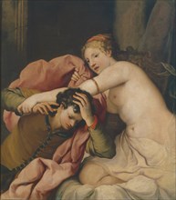 Joseph and Potiphar's Wife. Creator: Lazzarini, Gregorio (1655-1730).