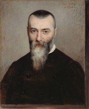 Portrait of Alphonse Karr (1808-1890), 1865. Creator: Burdin, Amélie (1834-?).
