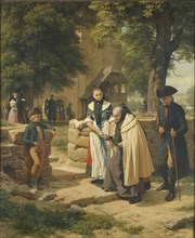 Brunswick Peasants Going to a Church, 1855. Creator: Meyerheim, Friedrich Eduard (1808-1879).