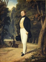Portrait of Augustin Grisier (1791-1865) , c. 1840. Creator: De Dreux, Alfred (1810-1860).