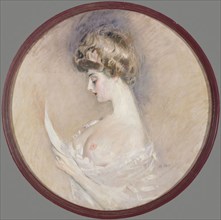 Portrait of Marthe Letellier, née Fourton, c. 1900. Creator: Helleu, Paul César (1859-1927).