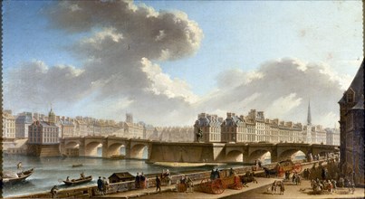Le Pont-Neuf et la Cité, vus du quai de Conti, 1772. Creator: Raguenet, Nicolas-Jean-Baptiste (1715-1793).