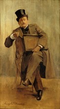 Portrait of Georges Courteline (1858-1929), c. 1898. Creator: Stevens, Léopold (1860-1935).