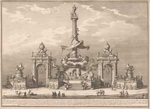 The Seconda Macchina for the Chinea of 1752: The Banquet of the Gods in Villa Carl'Amalia...,1752. Creator: Giuseppe Vasi.