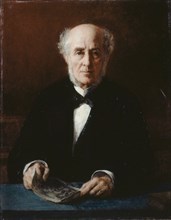 Portrait of the writer Étienne Arago (1802-1892) , 1882. Creator: Valadon, Jules Emmanuel (1826-1900).