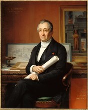 Portrait of the Architect Louis Visconti (1791-1853), 1854. Creator: Vauchelet, Théophile (1802-1873).
