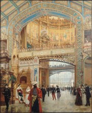The Galerie des machines of the World Fair in Paris 1889, 1890. Creator: Béroud, Louis (1852-1930).