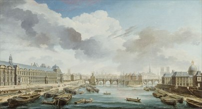 Le Louvre, le Pont-Neuf et le Collège des Quatre-Nations, 1755. Creator: Raguenet, Nicolas-Jean-Baptiste (1715-1793).