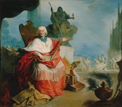 Portrait of Cardinal Louis Antoine de Noailles (1651-1729), 1729. Creator: Anonymous.