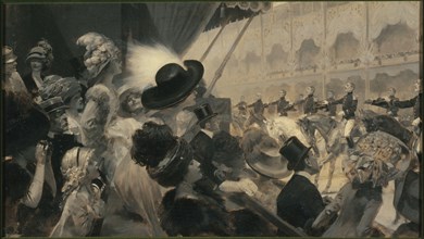 Une fête militaire de charité: le carrousel du Grand-Palais, 1910. Creator: Lelong, René (1871-1933).