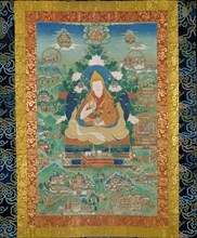 Ngawang Lobsang Gyatso (1617-1682), 5th Dalai Lama, 18th century. Creator: Tibetan culture.