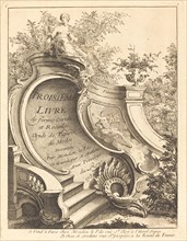 Troisieme livre de formes Cartels et Rocailles (Title Page), 1736. Creator: Antoine Aveline.