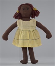 Female doll in a yellow dress ca.1965. Creator: Unknown.
