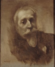 Portrait of the poet, journalist, and novelist Anatole France (1844-1924), c. 1900. Creator: Carrière, Eugène (1849-1906).
