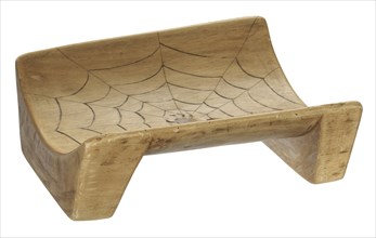 Boat seat with spider web design from Ecuador, early 20th century. Creator: Unknown.