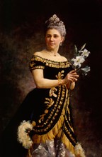 Portrait of the Opera singer Ida Basilier-Magelssen (1846-1928) as Philine in Opera..., 1887. Creator: Wiik, Maria (1853-1928).