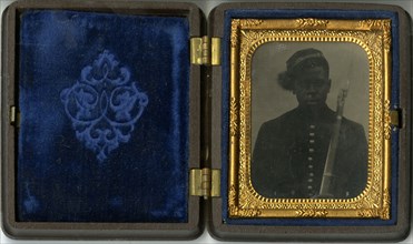 Ambrotype of a Civil War soldier, 1861-1865. Creator: Unknown.