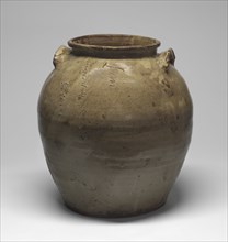 Stoneware storage jar, 1852. Creator: Dave the Potter.