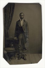 Tintype of a man, late 19th century. Creator: Unknown.