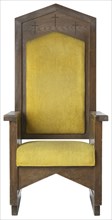 Pastor's chair from the First African Methodist Episcopal Church of Los Angeles, ca. 1969. Creator: Unknown.
