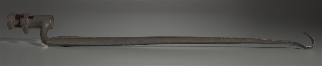 Socket bayonet modified with a hooked tip, 1861-1865. Creator: Unknown.