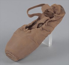 Toe shoe and tights worn by Alexandra Jacob of Dance Theatre of Harlem, 2013-2014. Creator: Unknown.