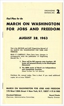 March on Washington for Jobs and Freedom: Organizing Manual No. 2, 1963. Creator: Unknown.