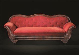 Mahogany sofa from the home of Robert Smalls, 1850s. Creator: Unknown.