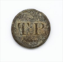 Identification button used by Thomas Porter II, ca. 1820. Creator: Unknown.
