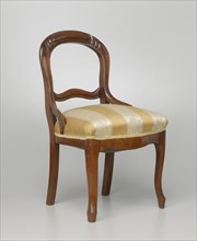 Balloon-back side chair from the home of Robert Smalls, 1875. Creator: Unknown.