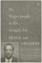 The Negro People in the Struggle for Peace and Freedom, 1951. Creator: Unknown.