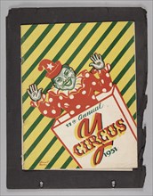 Souvenir program for the 17th Annual Pine Street Y Circus, 1951. Creator: Spencer T. Banks.