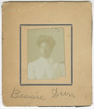 Photograph of Bessie Durr in a white dress, ca. 1870. Creator: Unknown.