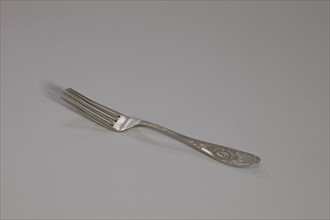 Table fork used by Lavinia Whiteside Carrington, after 1867. Creator: Hall & Elton.
