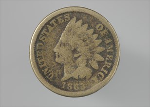 Indian Head penny owned by the Dennis family, 1863. Creator: Unknown.