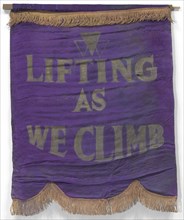 Banner with motto of the National Association of Colored Women's Clubs, ca. 1924. Creator: Unknown.