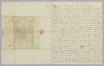Letter to Samuel Fox from Giles Saunders regarding the slave trade, March 9, 1847. Creator: Giles Saunders.