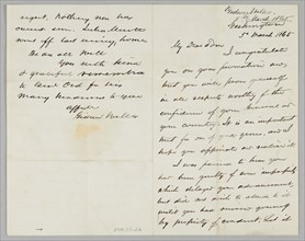 Letter from Secretary Gideon Welles to his son Thomas, March 5, 1865. Creator: Gideon Welles.