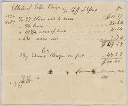Record of taxes on property, including enslaved persons, owned by John Rouzee, 1824. Creator: Unknown.