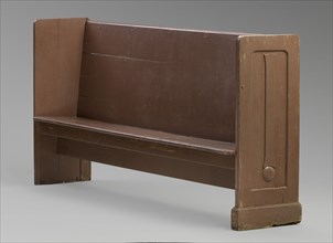 Church pew from the Twelfth Baptist Church of Boston, mid 19th century. Creator: Unknown.