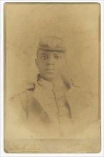 Cabinet card of Col. Charles Young as a cadet at West Point, 1889. Creator: Pach Bros.