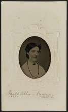 Tintype portrait of Miss Allen, 1865. Creator: Unknown.