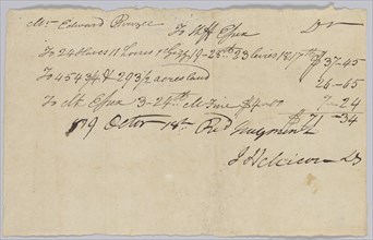 Account of taxable property, including enslaved persons, owned by Edward Rouzee, October 18, 1819. Creator: Unknown.